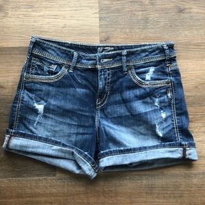 Silver jeans denim shorts